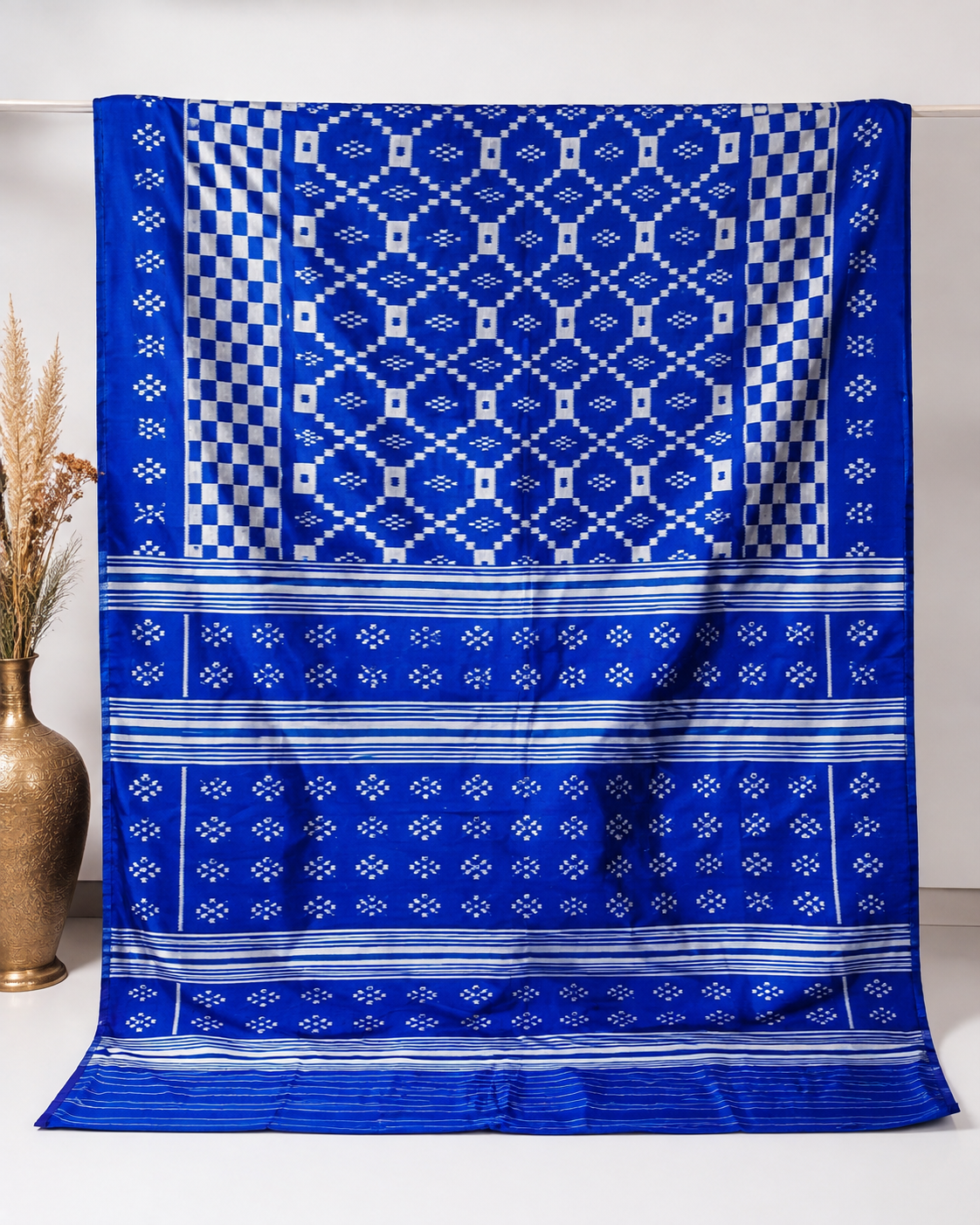 Royal Blue Pasapali Motif Sambalpuri Handloom Saree