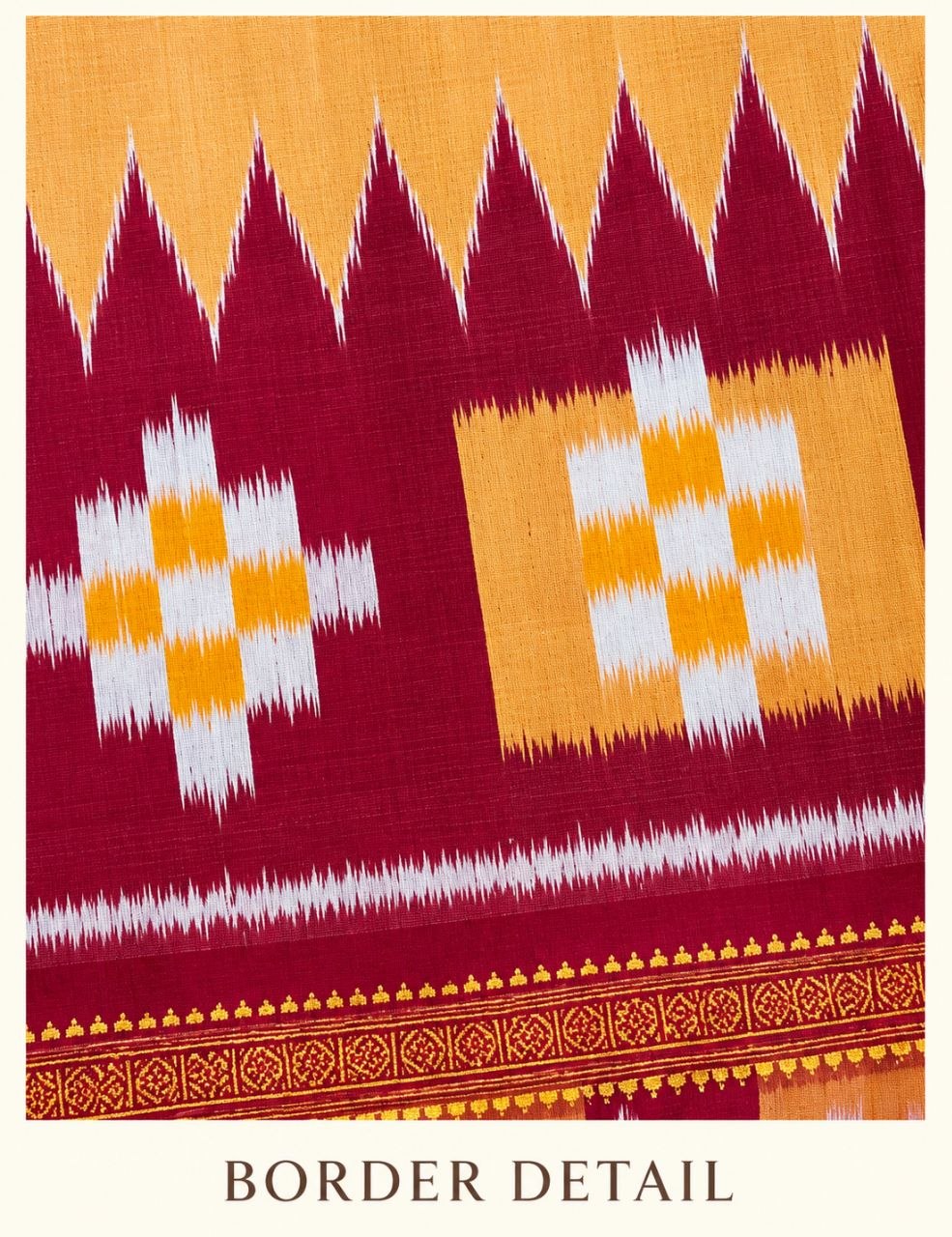 Pasa Pali Peach & Maroon Traditional Odisha Handloom Saree gallery
